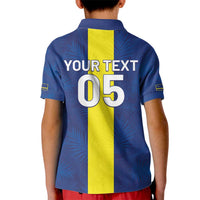 Custom Curacao Football Kid Polo Shirt Go Champions Flag Style - Wonder Print Shop