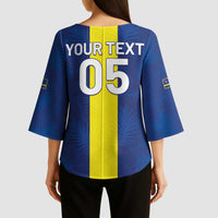 Custom Curacao Football Kimono Sleeve Blouse Go Champions Flag Style - Wonder Print Shop