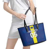 Custom Curacao Football Leather Tote Bag Go Champions Flag Style - Wonder Print Shop