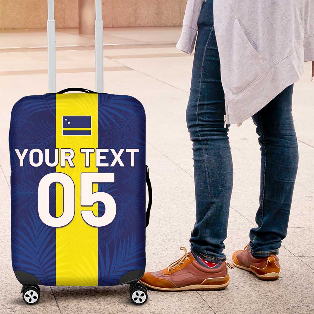 Custom Curacao Football Luggage Cover Go Champions Flag Style - Wonder Print Shop