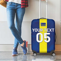 Custom Curacao Football Luggage Cover Go Champions Flag Style - Wonder Print Shop