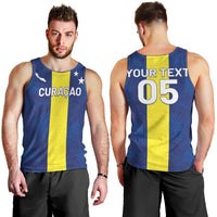 Custom Curacao Football Men Tank Top Go Champions Flag Style - Wonder Print Shop