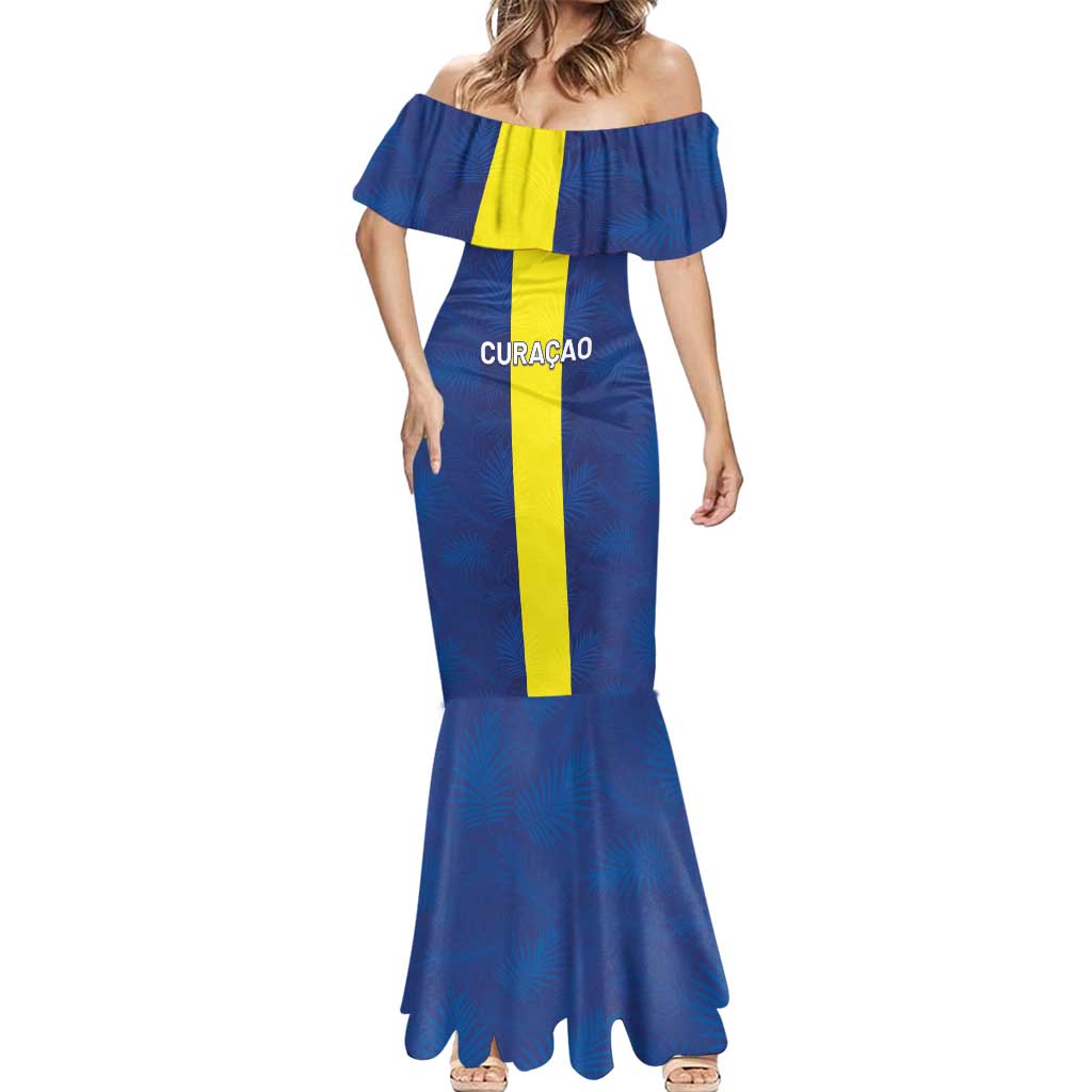 Custom Curacao Football Mermaid Dress Go Champions Flag Style - Wonder Print Shop