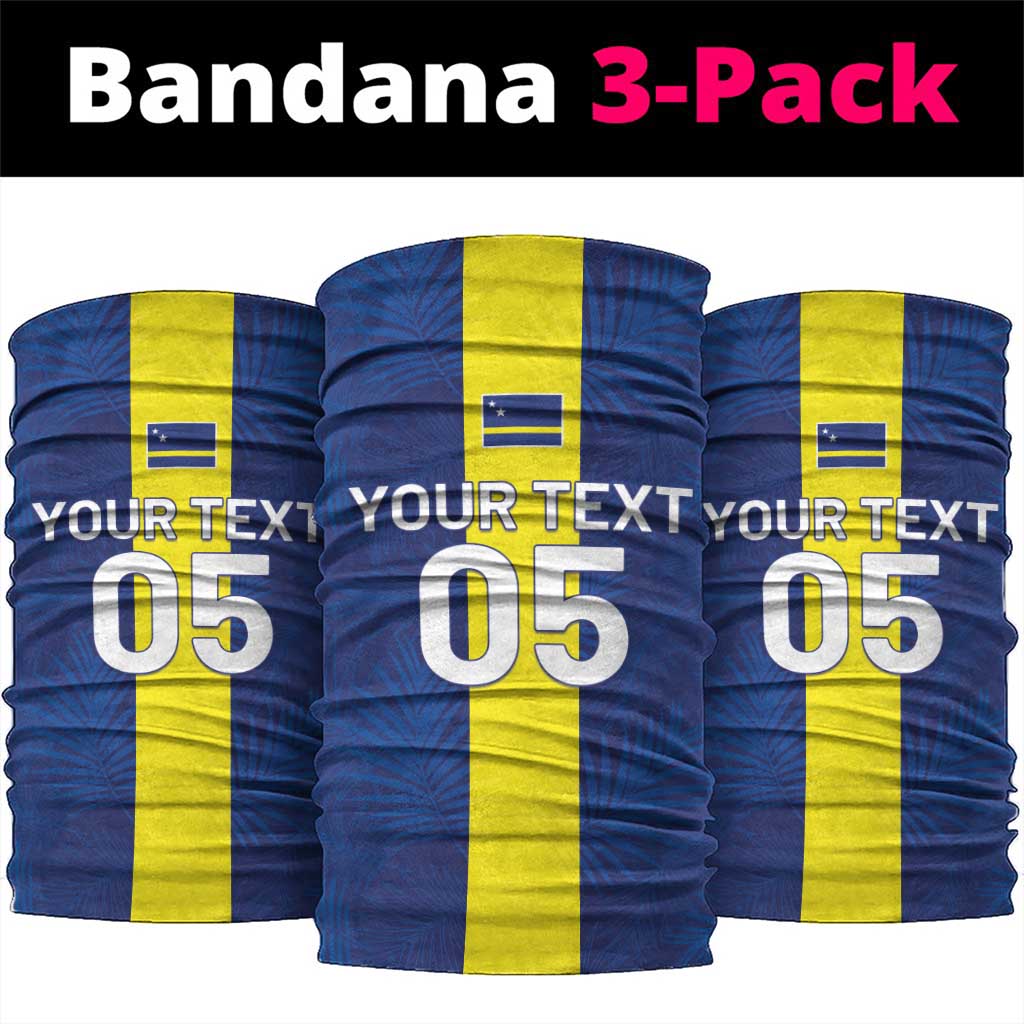 Custom Curacao Football Neck Gaiter Go Champions Flag Style - Wonder Print Shop