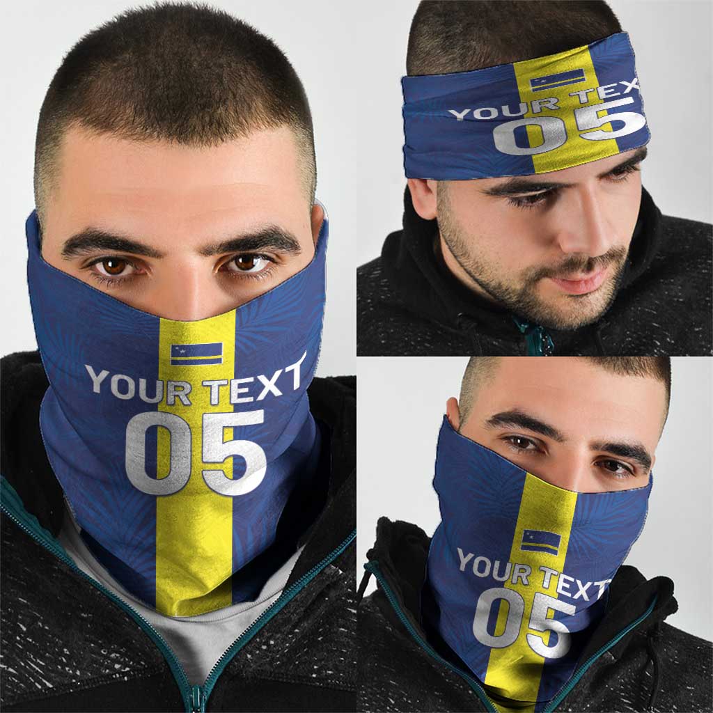 Custom Curacao Football Neck Gaiter Go Champions Flag Style - Wonder Print Shop