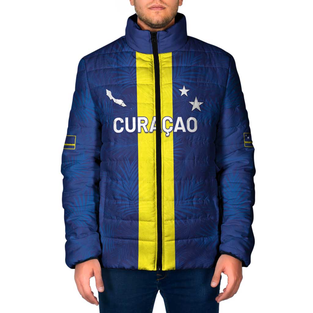 Custom Curacao Football Padded Jacket Go Champions Flag Style - Wonder Print Shop