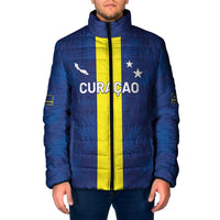Custom Curacao Football Padded Jacket Go Champions Flag Style - Wonder Print Shop