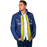 Custom Curacao Football Padded Jacket Go Champions Flag Style - Wonder Print Shop