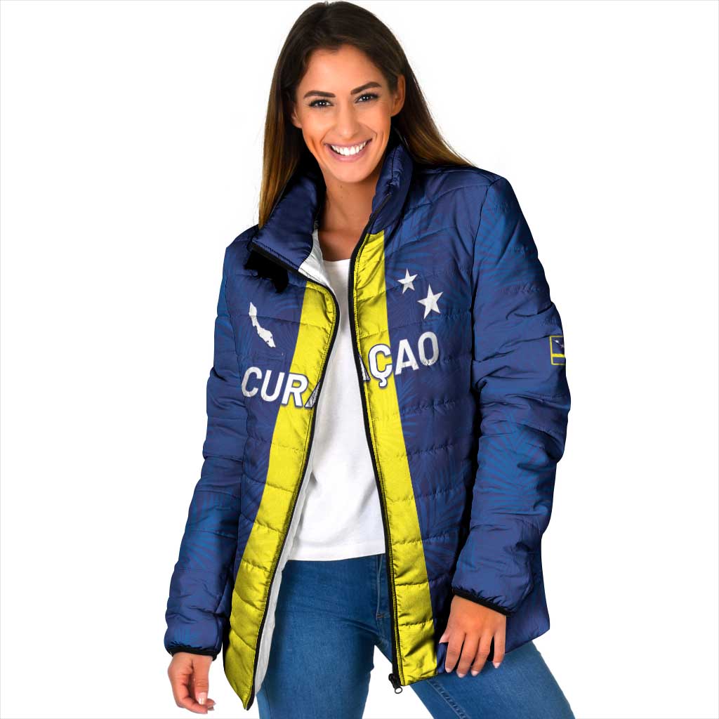 Custom Curacao Football Padded Jacket Go Champions Flag Style - Wonder Print Shop