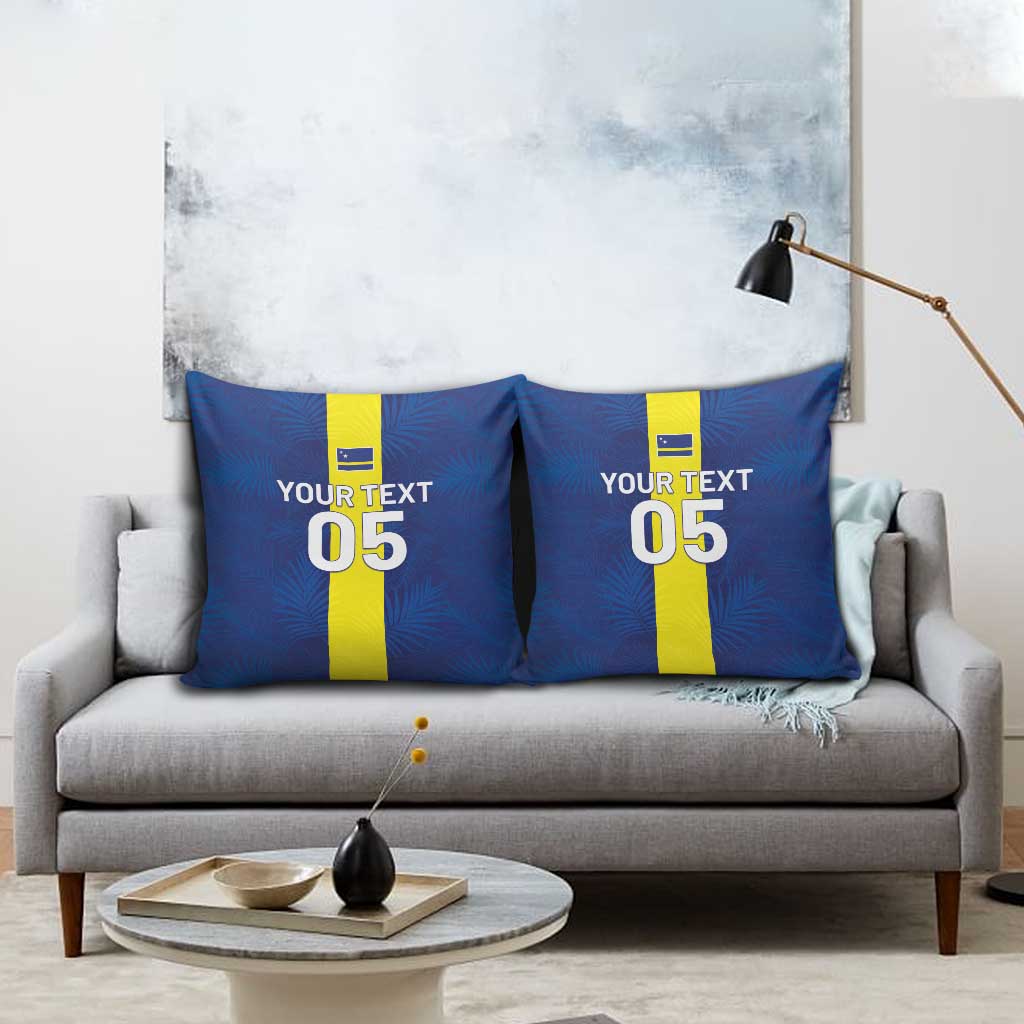 Custom Curacao Football Pillow Cover Go Champions Flag Style - Wonder Print Shop
