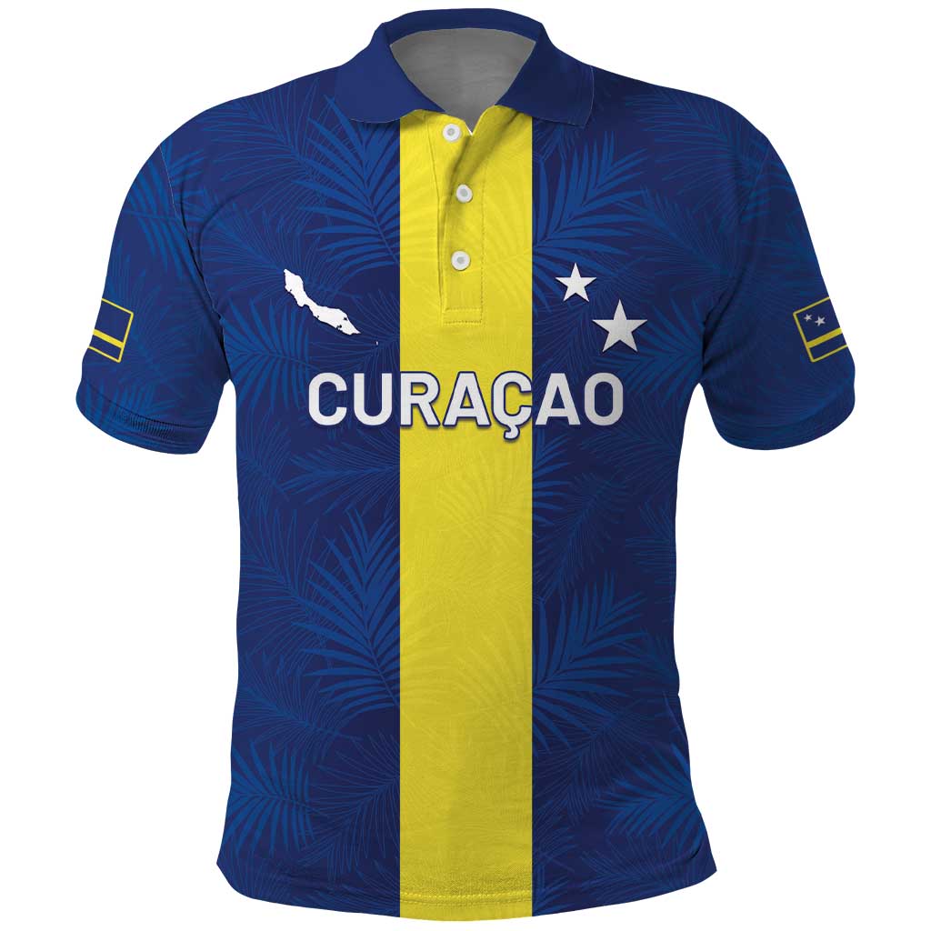 Custom Curacao Football Polo Shirt Go Champions Flag Style - Wonder Print Shop