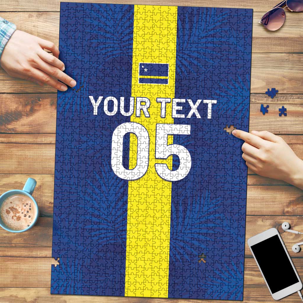Custom Curacao Football Puzzle Go Champions Flag Style - Wonder Print Shop