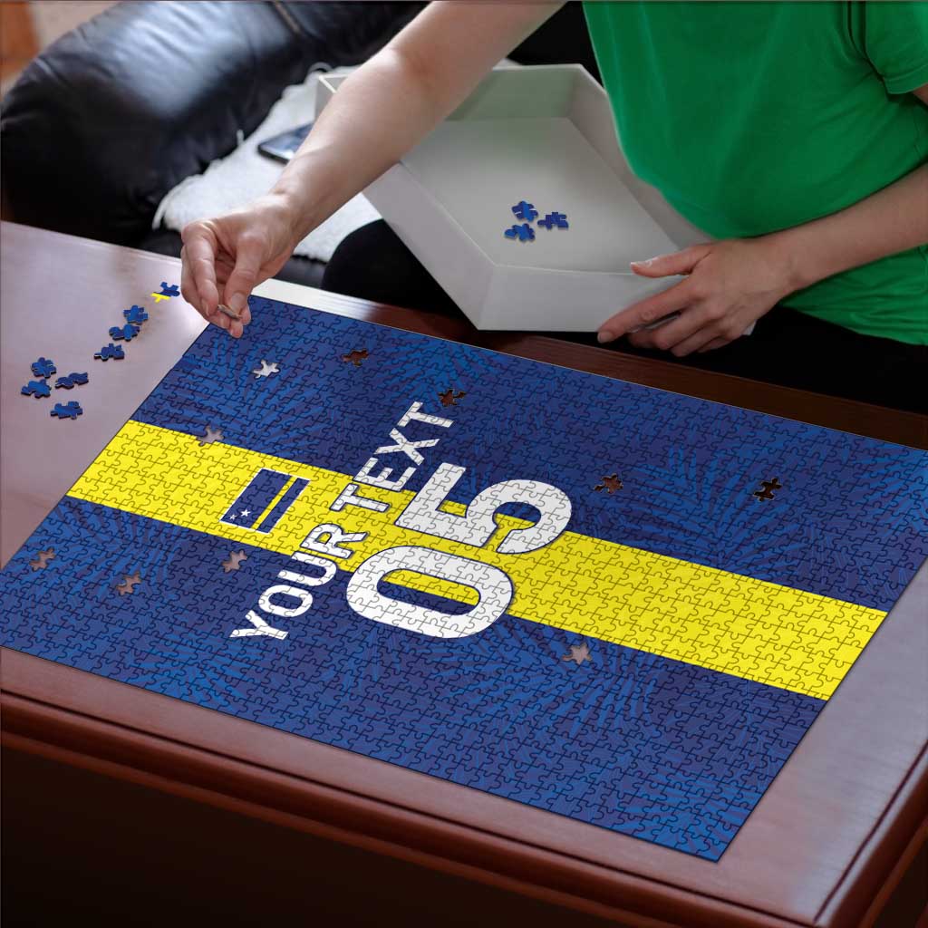 Custom Curacao Football Puzzle Go Champions Flag Style - Wonder Print Shop