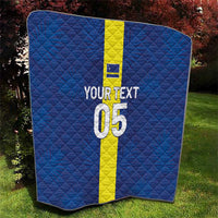 Custom Curacao Football Quilt Go Champions Flag Style - Wonder Print Shop