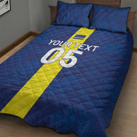 Custom Curacao Football Quilt Bed Set Go Champions Flag Style - Wonder Print Shop