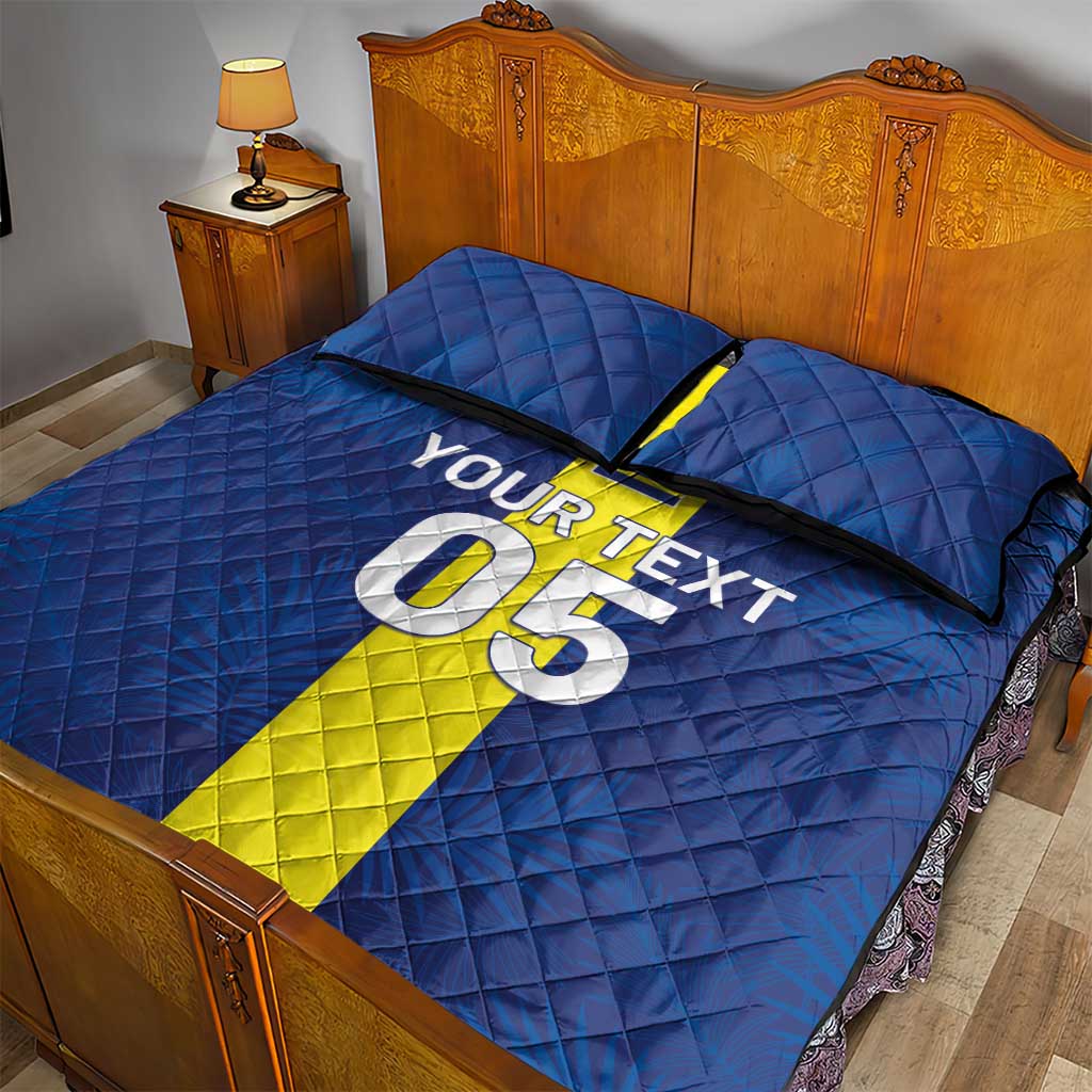 Custom Curacao Football Quilt Bed Set Go Champions Flag Style - Wonder Print Shop
