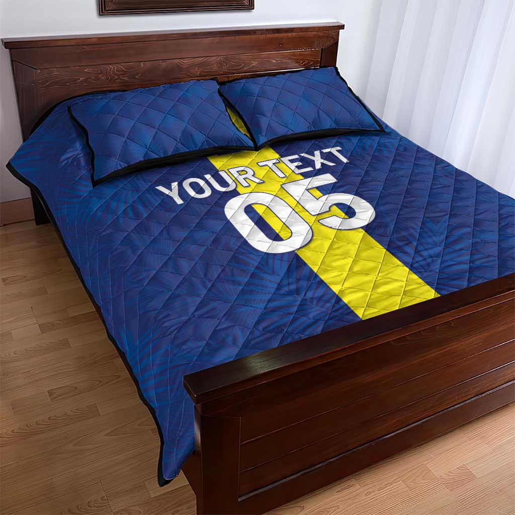 Custom Curacao Football Quilt Bed Set Go Champions Flag Style - Wonder Print Shop