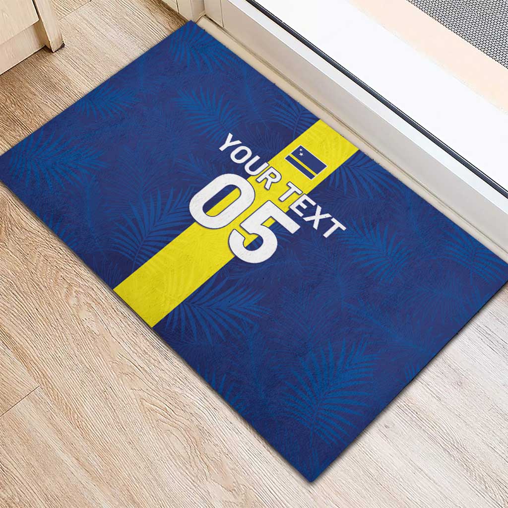 Custom Curacao Football Rubber Doormat Go Champions Flag Style - Wonder Print Shop