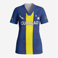 Custom Curacao Football Scrub Top Go Champions Flag Style - Wonder Print Shop