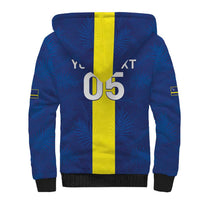 Custom Curacao Football Sherpa Hoodie Go Champions Flag Style - Wonder Print Shop