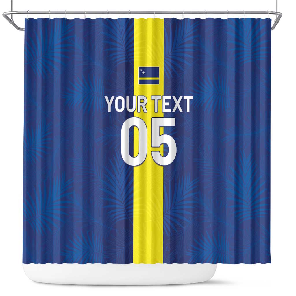 Custom Curacao Football Shower Curtain Go Champions Flag Style - Wonder Print Shop