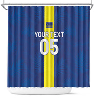 Custom Curacao Football Shower Curtain Go Champions Flag Style - Wonder Print Shop