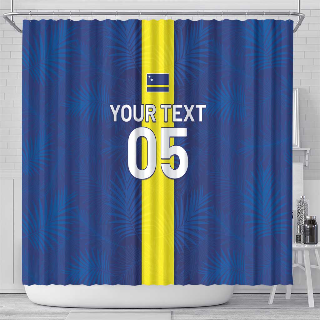 Custom Curacao Football Shower Curtain Go Champions Flag Style - Wonder Print Shop