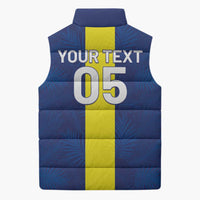 Custom Curacao Football Sleeveless Puffer Jacket Go Champions Flag Style - Wonder Print Shop