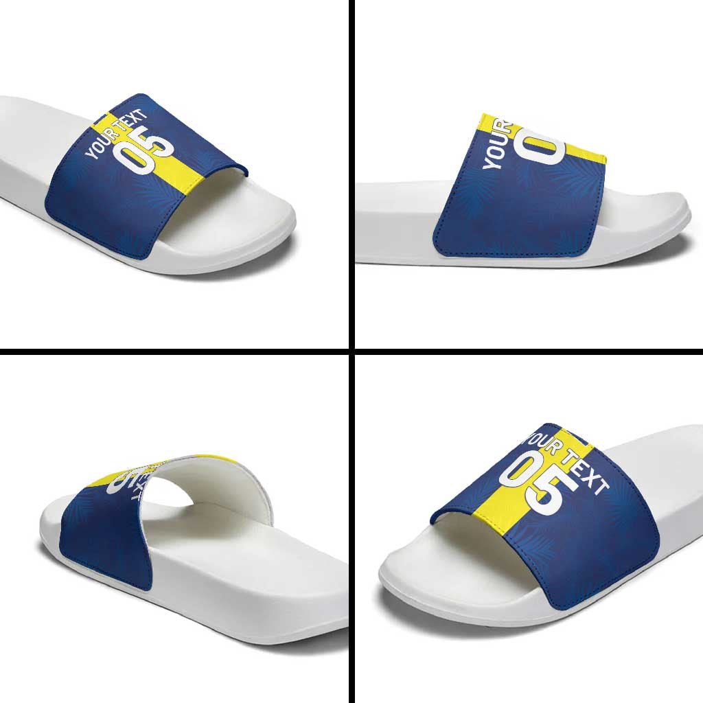 Custom Curacao Football Slide Sandals Go Champions Flag Style - Wonder Print Shop