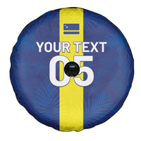 Custom Curacao Football Spare Tire Cover Go Champions Flag Style - Wonder Print Shop