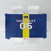 Custom Curacao Football Tablecloth Go Champions Flag Style - Wonder Print Shop