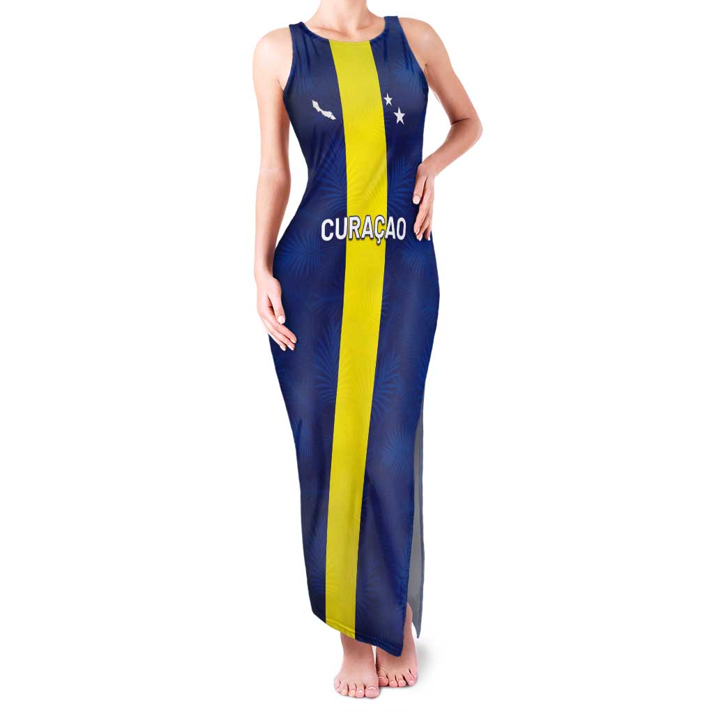 Custom Curacao Football Tank Maxi Dress Go Champions Flag Style - Wonder Print Shop