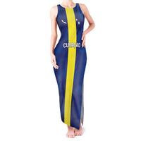 Custom Curacao Football Tank Maxi Dress Go Champions Flag Style - Wonder Print Shop