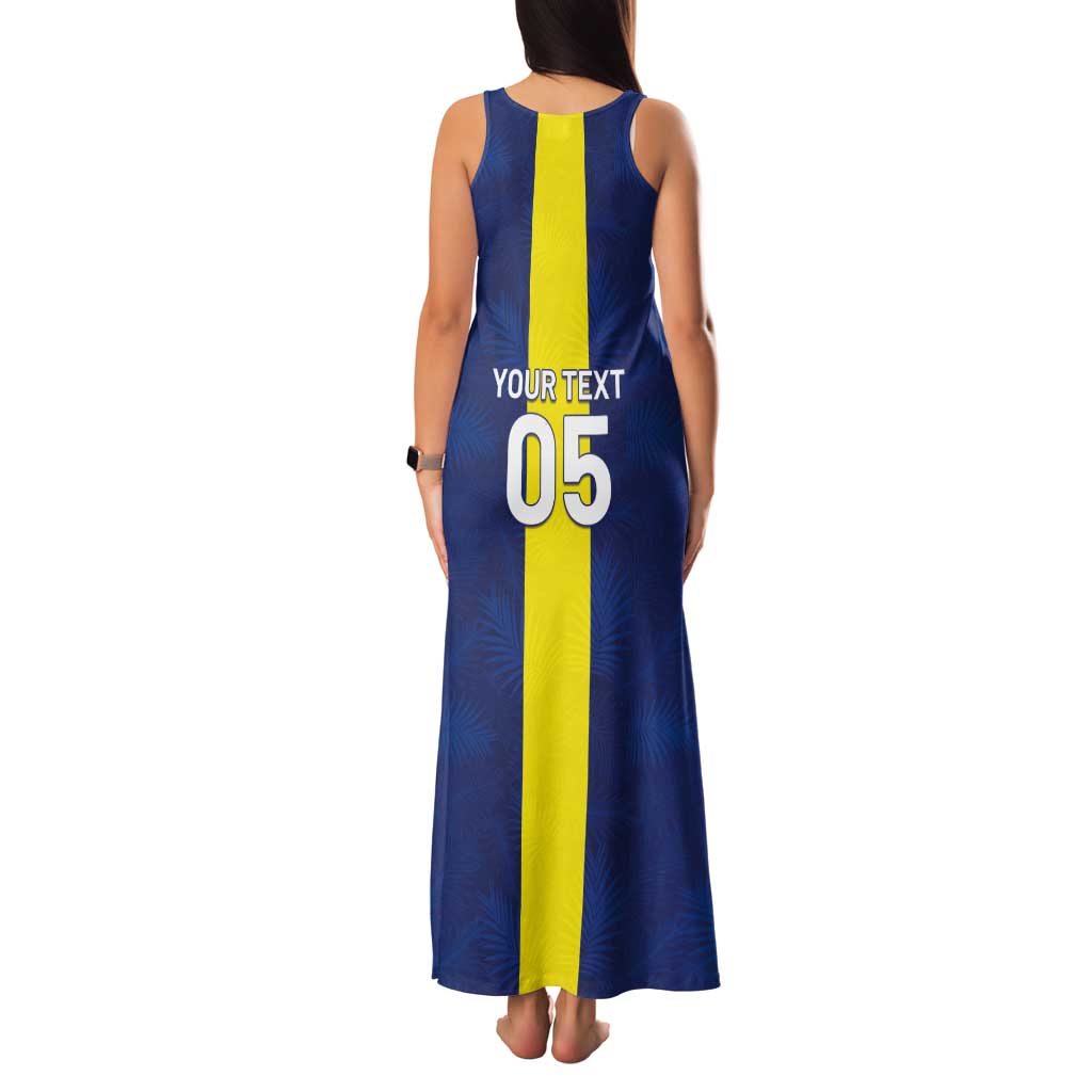 Custom Curacao Football Tank Maxi Dress Go Champions Flag Style - Wonder Print Shop