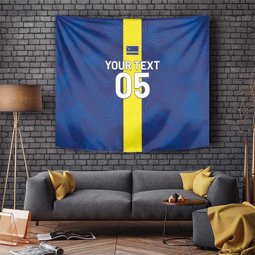 Custom Curacao Football Tapestry Go Champions Flag Style - Wonder Print Shop