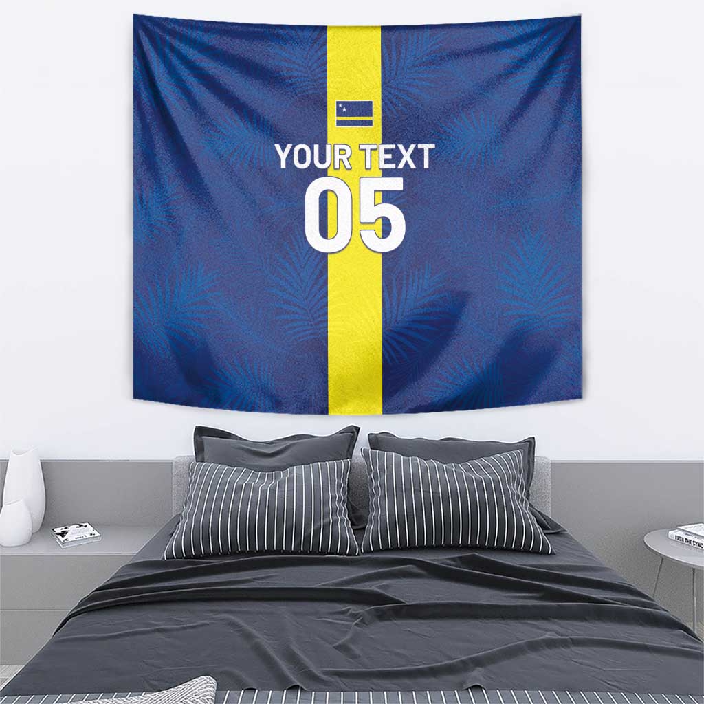 Custom Curacao Football Tapestry Go Champions Flag Style - Wonder Print Shop