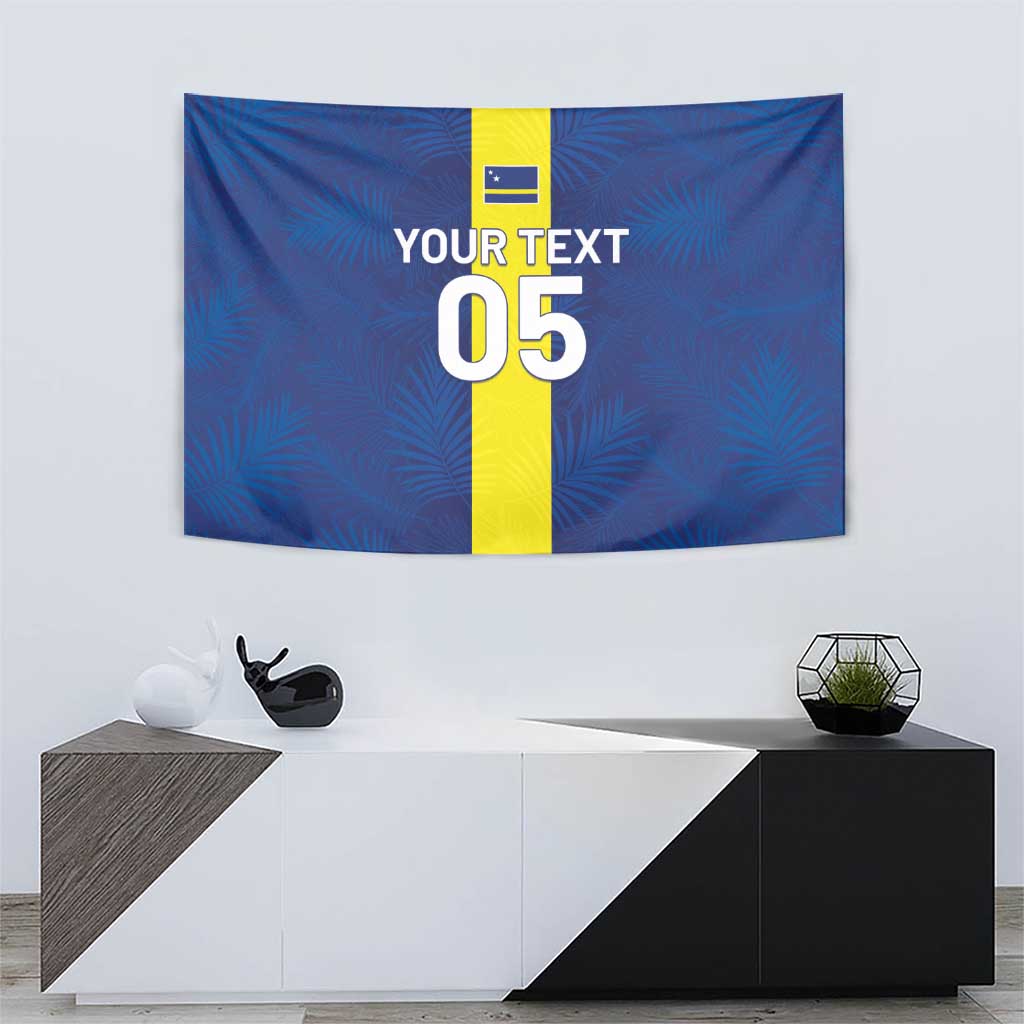 Custom Curacao Football Tapestry Go Champions Flag Style - Wonder Print Shop