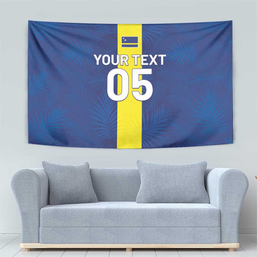 Custom Curacao Football Tapestry Go Champions Flag Style - Wonder Print Shop