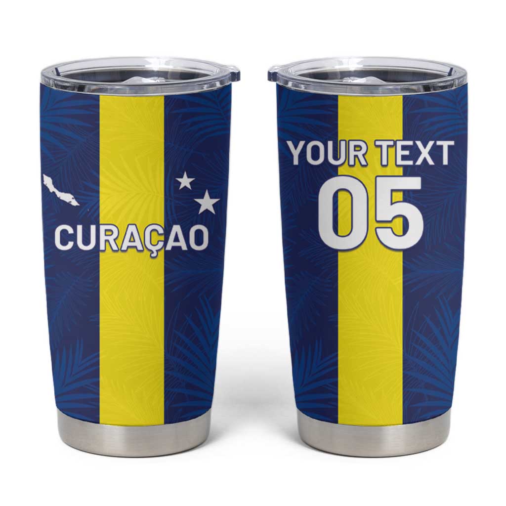Custom Curacao Football Tumbler Cup Go Champions Flag Style - Wonder Print Shop