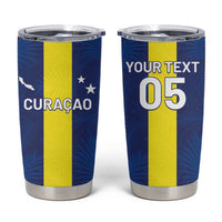 Custom Curacao Football Tumbler Cup Go Champions Flag Style - Wonder Print Shop