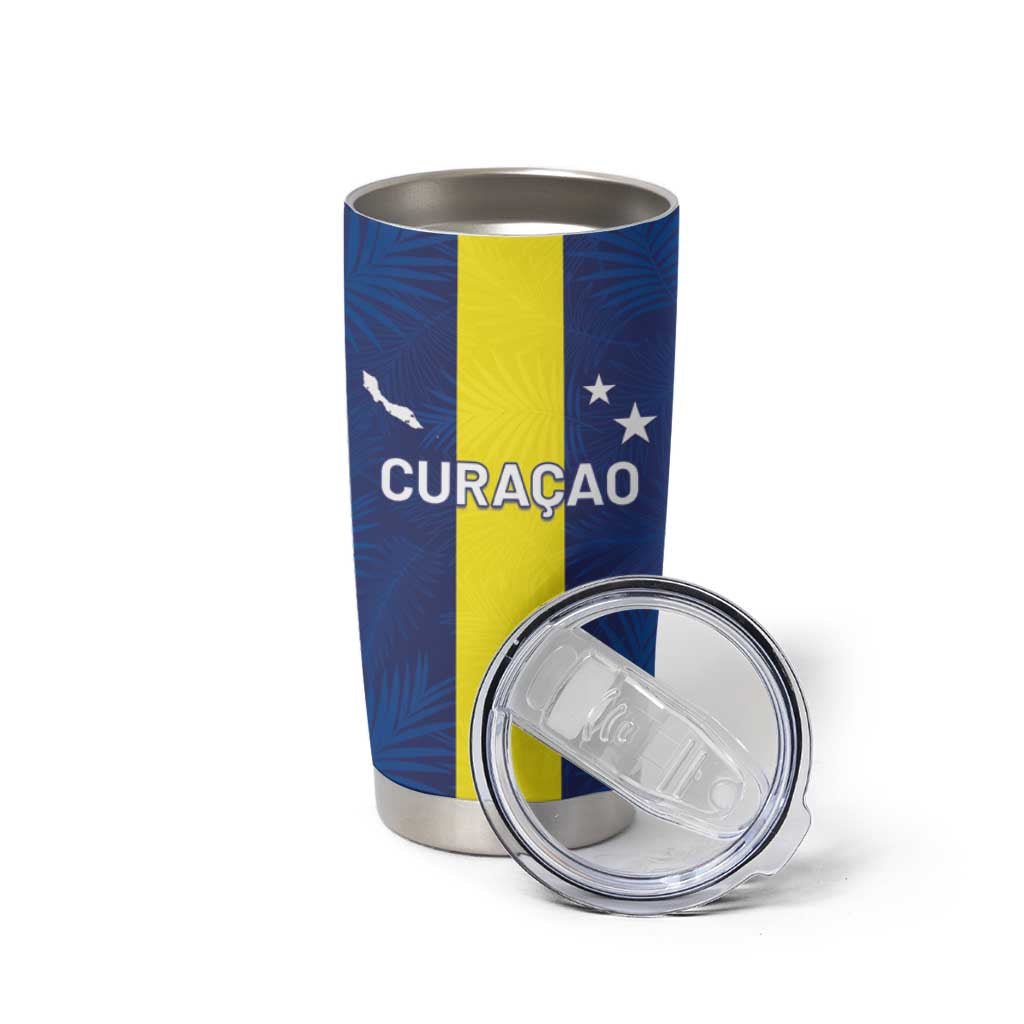 Custom Curacao Football Tumbler Cup Go Champions Flag Style - Wonder Print Shop