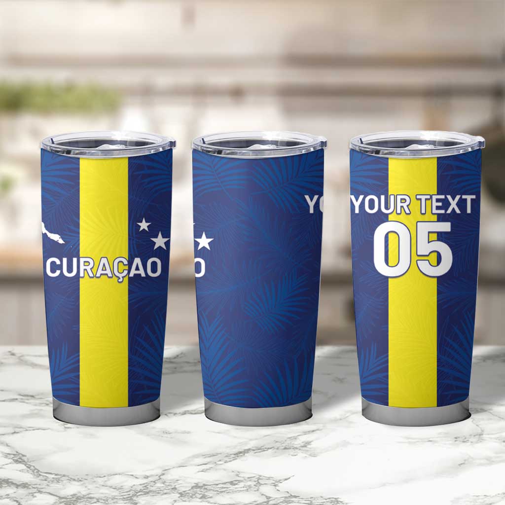 Custom Curacao Football Tumbler Cup Go Champions Flag Style - Wonder Print Shop
