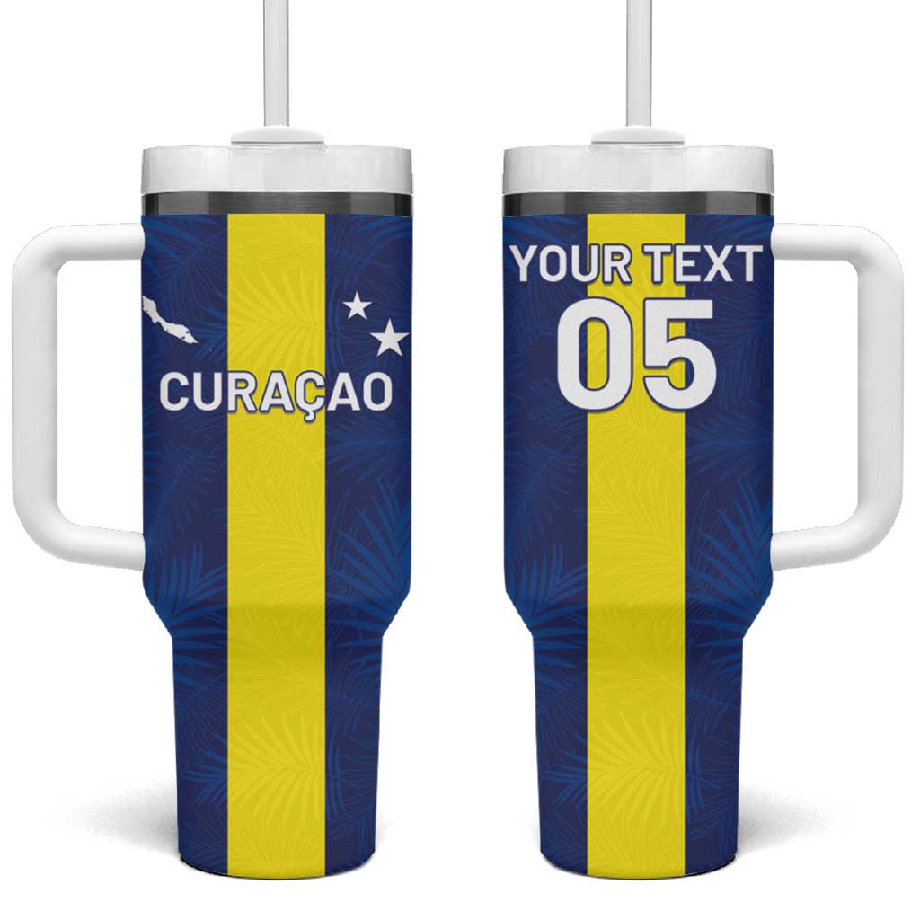 Custom Curacao Football Tumbler With Handle Go Champions Flag Style - Wonder Print Shop