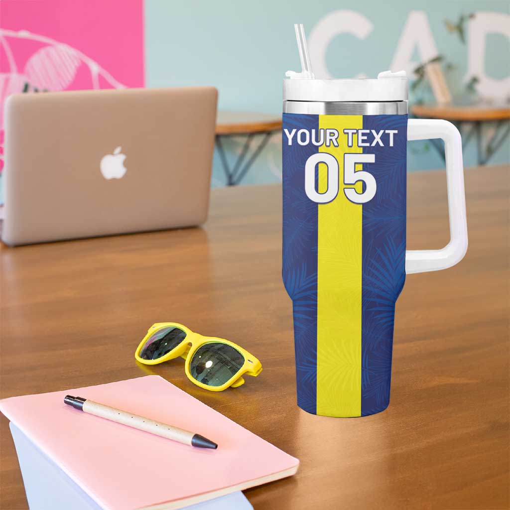 Custom Curacao Football Tumbler With Handle Go Champions Flag Style - Wonder Print Shop