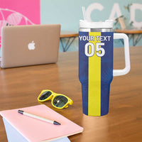 Custom Curacao Football Tumbler With Handle Go Champions Flag Style - Wonder Print Shop