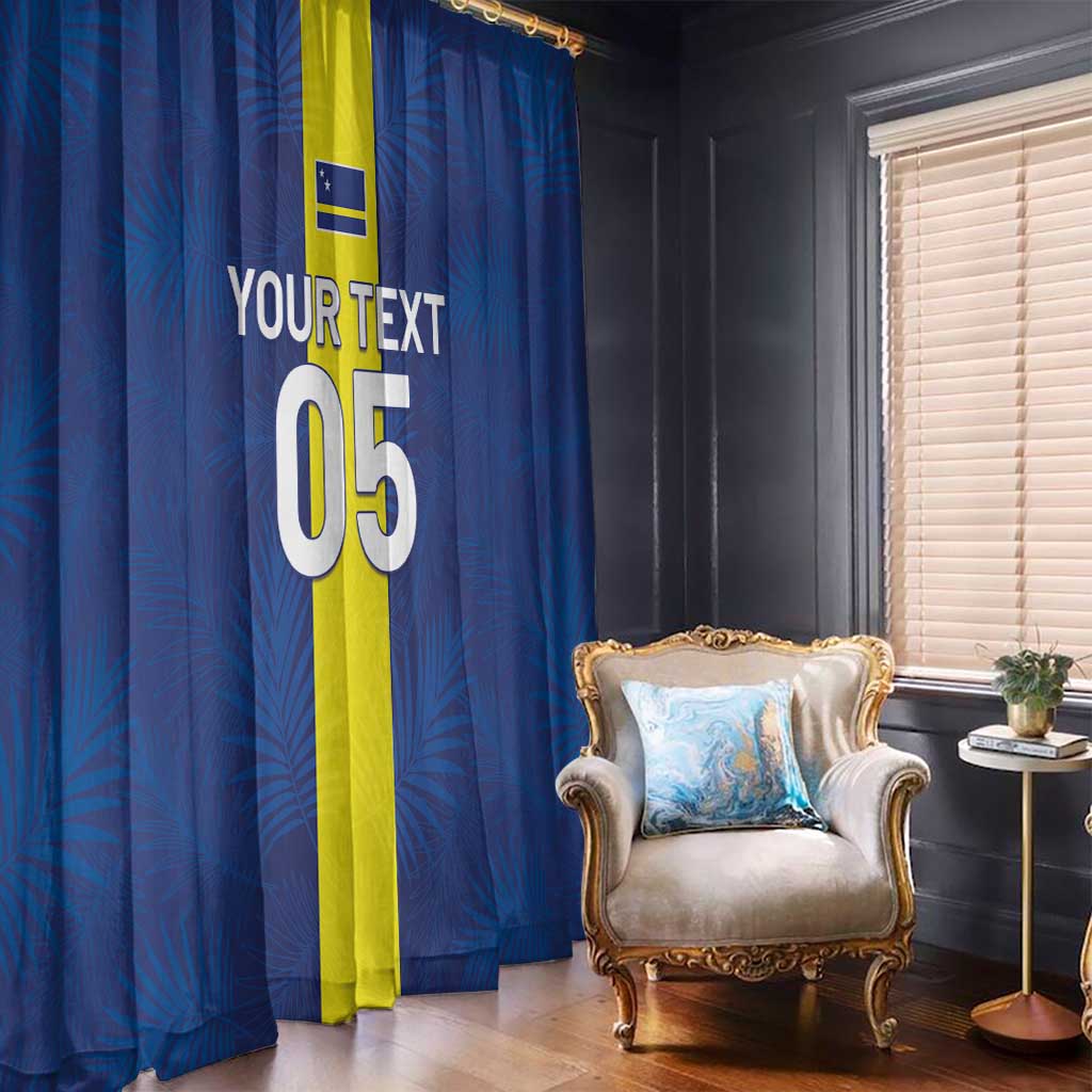 Custom Curacao Football Window Curtain Go Champions Flag Style - Wonder Print Shop
