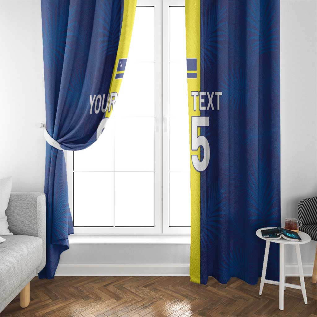 Custom Curacao Football Window Curtain Go Champions Flag Style - Wonder Print Shop