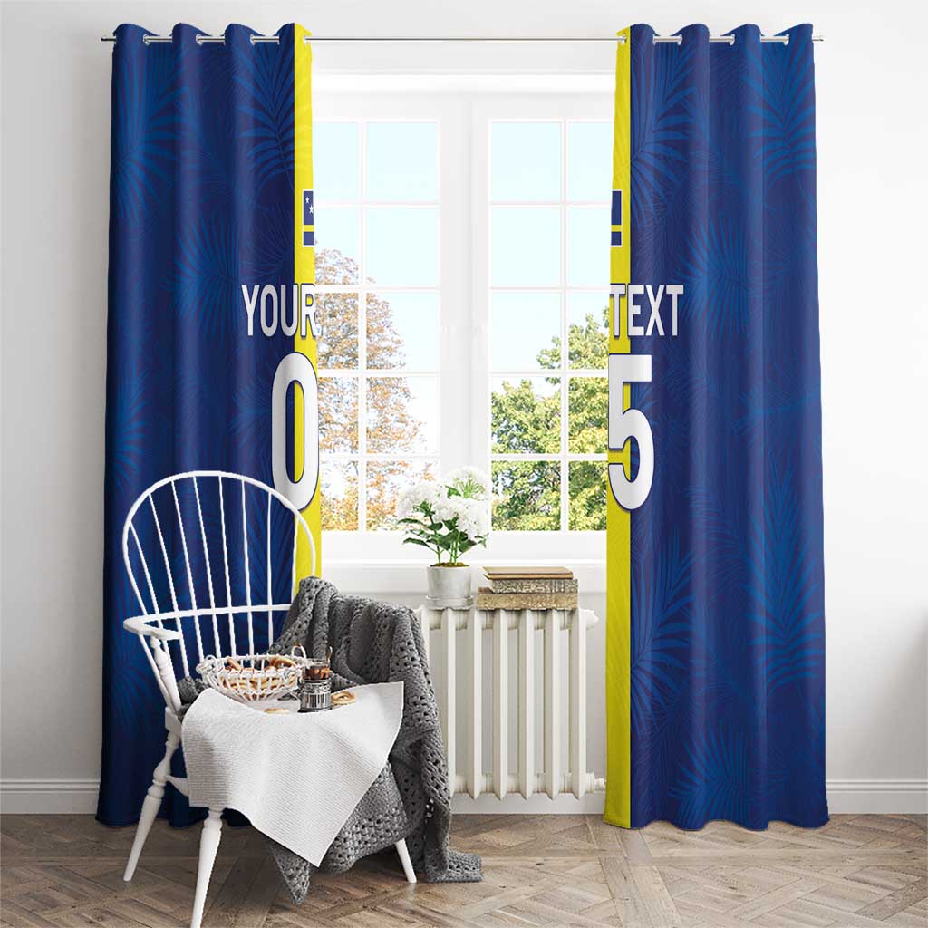 Custom Curacao Football Window Curtain Go Champions Flag Style - Wonder Print Shop