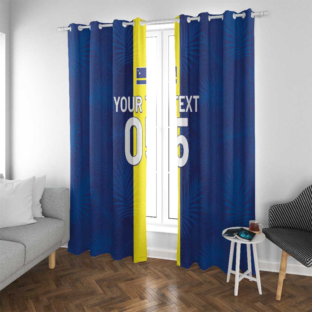 Custom Curacao Football Window Curtain Go Champions Flag Style - Wonder Print Shop
