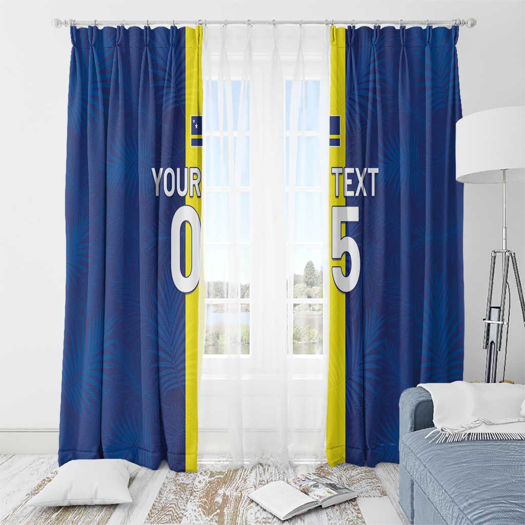 Custom Curacao Football Window Curtain Go Champions Flag Style - Wonder Print Shop